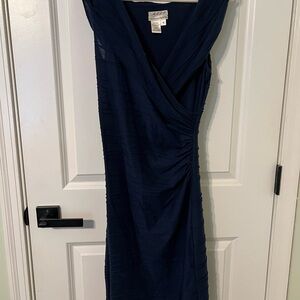 White House Black Market Deep Blue Midi Dress
